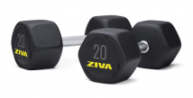 Гантель обрезиненная ZIVA ZSL-PRHD-6060-YL 22 кг (пара)