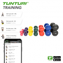 Гантели с виниловым покрытием Tunturi 1 кг фиолетовые